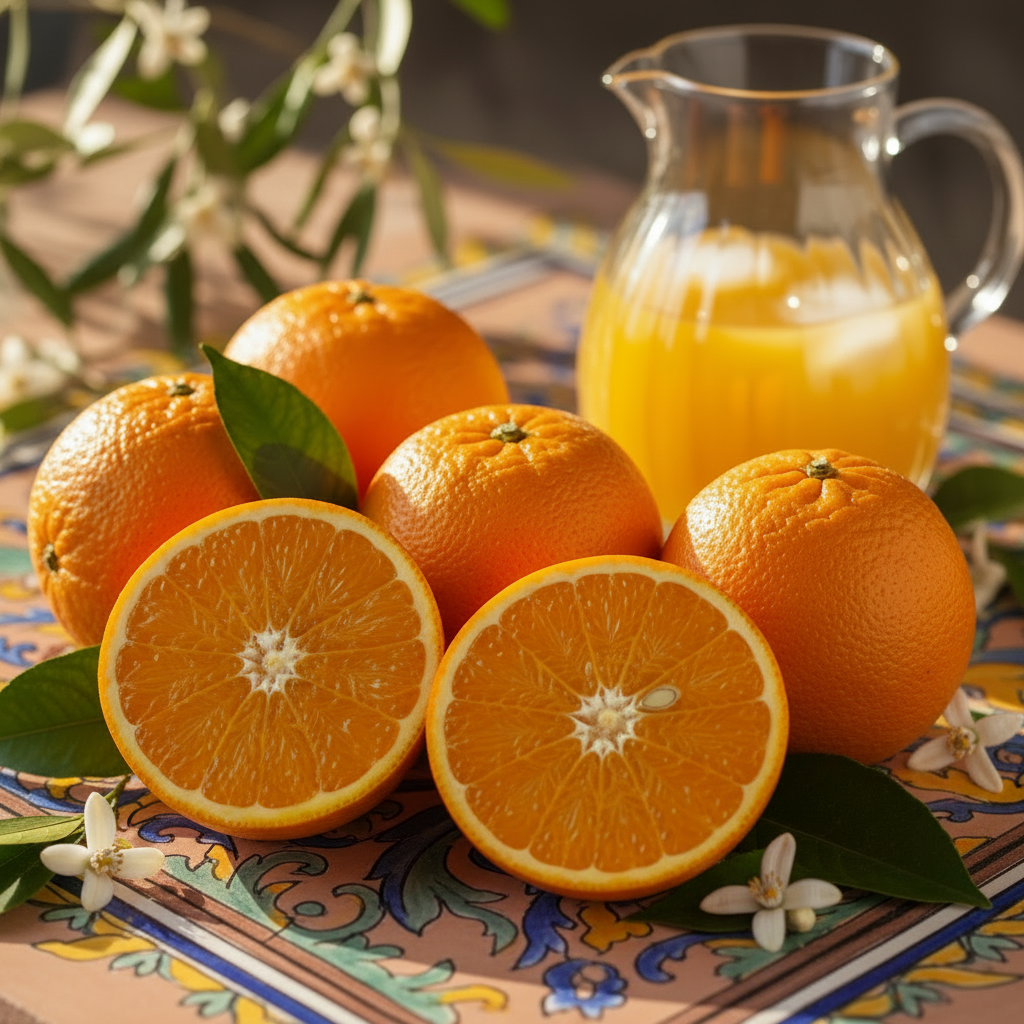 Orangen mediterran lebendig